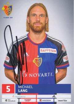 Michael Lang  FC Basel  Autogrammkarte original signiert 