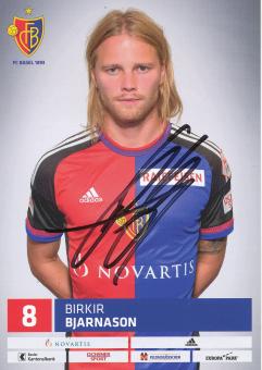 Birkir Bjarnason  FC Basel  Autogrammkarte original signiert 