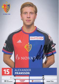 Alexander Fransson  FC Basel  Autogrammkarte original signiert 