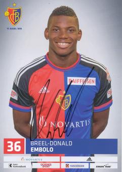 Breel Embolo  FC Basel  Autogrammkarte original signiert 