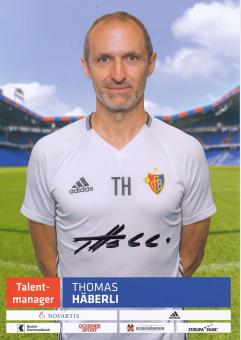 Thomas Häberli   2016/2017  FC Basel  Autogrammkarte original signiert 