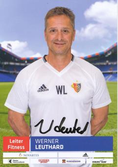 Werner Leuthard   2016/2017  FC Basel  Autogrammkarte original signiert 