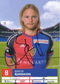 Birkir Bjarnason   2016/2017  FC Basel  Autogrammkarte original signiert 