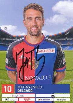 Matias Delgado   2016/2017  FC Basel  Autogrammkarte original signiert 