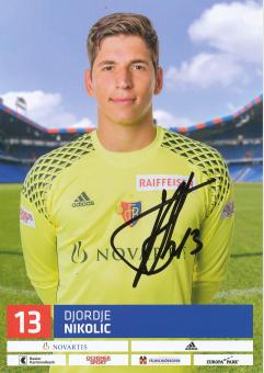 Djordje Nikolic   2016/2017  FC Basel  Autogrammkarte original signiert 