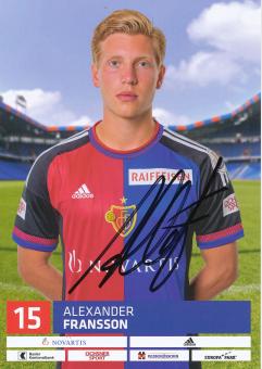 Alexander Fransson   2016/2017  FC Basel  Autogrammkarte original signiert 