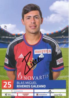 Blas Riveros  2016/2017  FC Basel  Autogrammkarte original signiert 