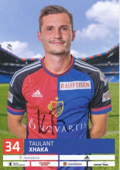 Taulant Xhaka  2016/2017  FC Basel  Autogrammkarte original signiert 