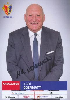 Karl Odermatt   FC Basel  Autogrammkarte original signiert 