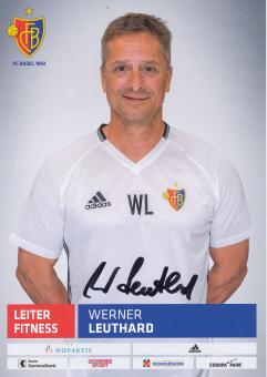 Werner Leuthard   FC Basel  Autogrammkarte original signiert 