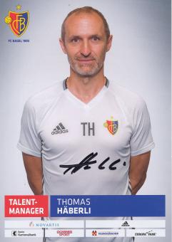 Thomas Häberli   FC Basel  Autogrammkarte original signiert 