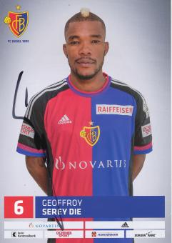 Geoffroy Serey Die   FC Basel  Autogrammkarte original signiert 