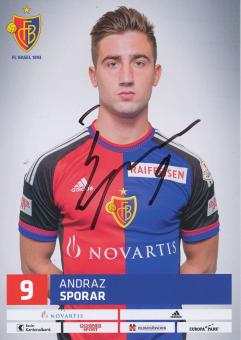 Andraz Sporar   FC Basel  Autogrammkarte original signiert 