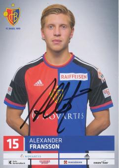 Alexander Fransson   FC Basel  Autogrammkarte original signiert 