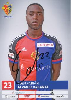 Eder Balanta   FC Basel  Autogrammkarte original signiert 