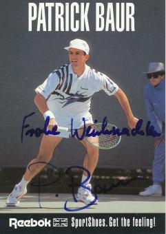 Patrick Baur  BRD Tennis  Autogrammkarte original signiert 