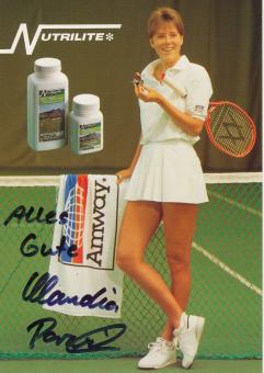 Claudia Porwik  BRD Tennis  Autogrammkarte original signiert 