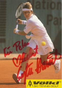 Sylvia Hanika  BRD Tennis  Autogrammkarte original signiert 