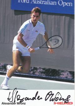 Alexander Mronz  BRD  Tennis  Autogrammkarte original signiert 