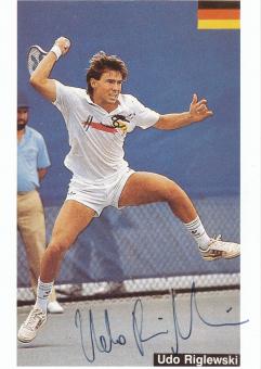 Udo Riglewski  Tennis  Autogrammkarte original signiert 