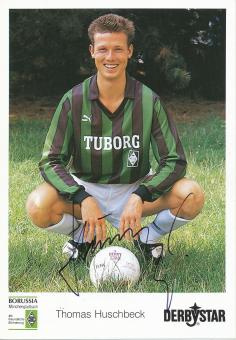 Thomas Huschbeck  1990/91  Borussia Mönchengladbach Fußball Autogrammkarte original signiert 