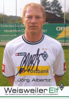Jörg Albertz  Weisweiler Elf  Borussia Mönchengladbach Fußball Autogrammkarte original signiert 