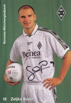 Zeljko Sopic  1998/99  Borussia Mönchengladbach Fußball Autogrammkarte original signiert 