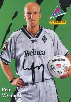 Peter Wynhoff 1997/98  Borussia Mönchengladbach Fußball Autogrammkarte original signiert 