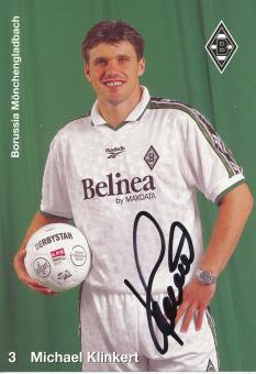 Michael Klinkert  1998/99  Borussia Mönchengladbach Fußball Autogrammkarte original signiert 