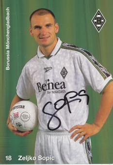 Zelijko Sopic  1998/99  Borussia Mönchengladbach Fußball Autogrammkarte original signiert 