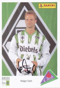Holger Fach  1994/95  Borussia Mönchengladbach Fußball Autogrammkarte original signiert 