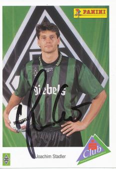 Joachim Stadler 1995/96  Borussia Mönchengladbach Fußball Autogrammkarte original signiert 