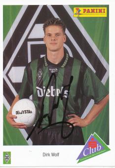 Dirk Wolf  1995/96  Borussia Mönchengladbach Fußball Autogrammkarte original signiert 
