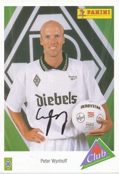 Peter Wynhoff  1995/96  Borussia Mönchengladbach Fußball Autogrammkarte original signiert 