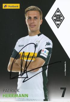 Patrick Herrmann  2017/2018  Borussia Mönchengladbach Fußball Autogrammkarte original signiert 