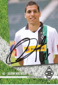 Karim Matmour  2009/2010  Borussia Mönchengladbach Fußball Autogrammkarte original signiert 
