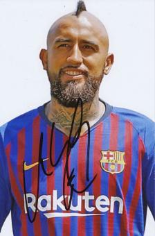 Arturo Vidal  FC Barcelona  Fußball Autogramm Foto original signiert 