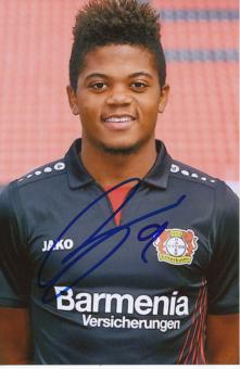 Leon Bailey  Bayer 04 Leverkusen  Fußball Autogramm Foto original signiert 