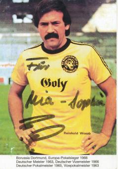 Reinhold Wosab  Borussia Dortmund Fußball Autogrammkarte original signiert 