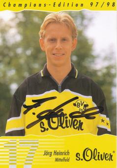 Jörg Heinrich  1997/1998  Borussia Dortmund Fußball Autogrammkarte original signiert 