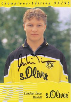 Christian Timm  1997/1998  Borussia Dortmund Fußball Autogrammkarte original signiert 