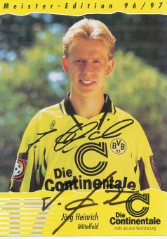 Jörg Heinrich  1996/1997  Borussia Dortmund Fußball Autogrammkarte original signiert 