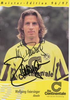 Wolfgang Feiersinger  1996/1997  Borussia Dortmund Fußball Autogrammkarte original signiert 