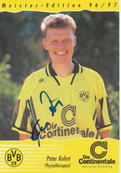 Peter Kuhnt  1996/1997  Borussia Dortmund Fußball Autogrammkarte original signiert 