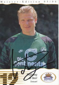Wolfgang de Beer  1995/1996  Borussia Dortmund Fußball Autogrammkarte original signiert 