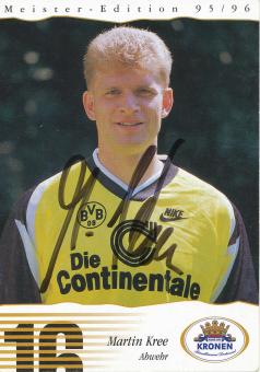 Martin Kree  1995/1996  Borussia Dortmund Fußball Autogrammkarte original signiert 