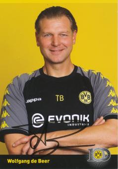 Wolfgang de Beer  2009/2010  Borussia Dortmund Fußball Autogrammkarte original signiert 