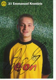 Emmanuel Krontiris  2001/2002  Borussia Dortmund Fußball Autogrammkarte original signiert 