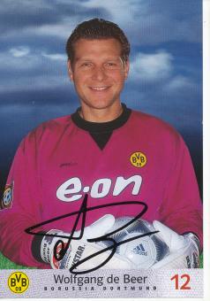 Wolfgang de Beer  2000/2001  Borussia Dortmund Fußball Autogrammkarte original signiert 