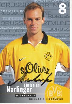 Christian Nerlinger  1999/2000  Borussia Dortmund Fußball Autogrammkarte original signiert 